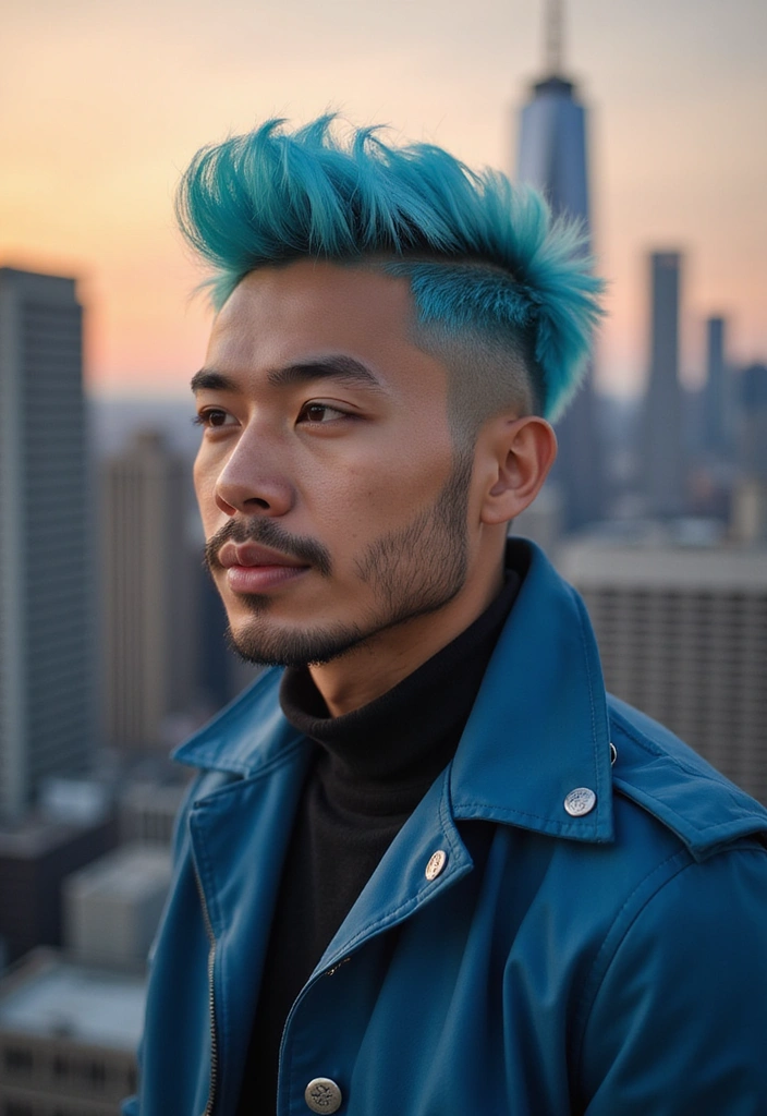 21 Hair Colors for Men to Look Stylish and Trendy Now - 18. Bright Silver Blue