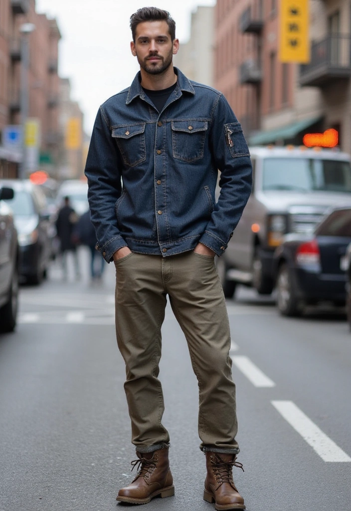 21 Denim Jackets for Men in 2025 That Are Making a Comeback! - 10. Functional Utility Denim Jackets
