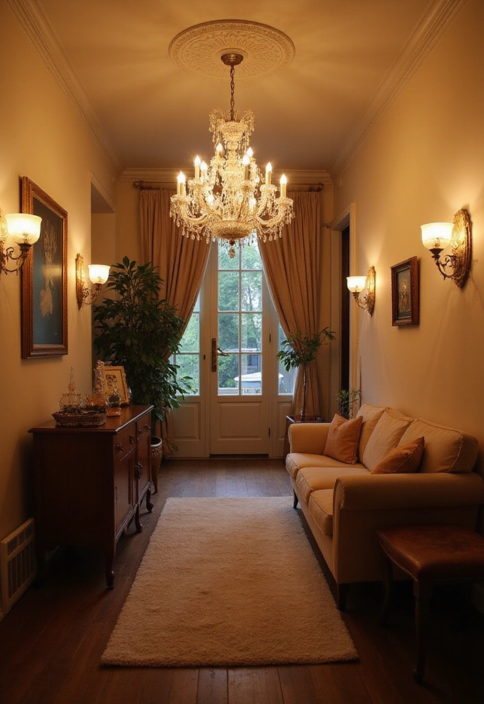 20 Amazing Narrow Living Room Ideas That'll Make You Rethink Your Space! - 5. Statement Lighting