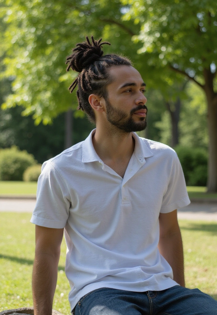 21 Best Dreadlocks Styles for Men: Different Types of Dreads - 19. Dreadlocks with a Top Knot