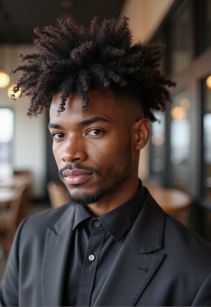 21 Cool Black Men Haircuts - 16. The Undercut with Curls