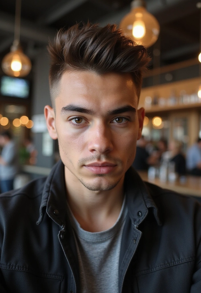 21 Skin Fade Haircuts for Men - 14. Faux Hawk with Skin Fade