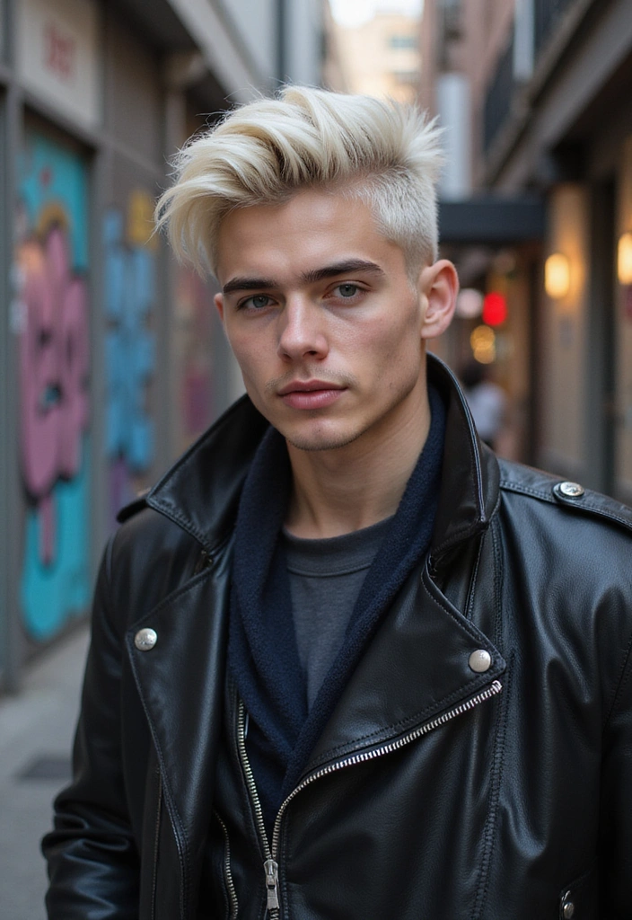 21 Hair Colors for Men to Look Stylish and Trendy Now - 1. Platinum Blonde