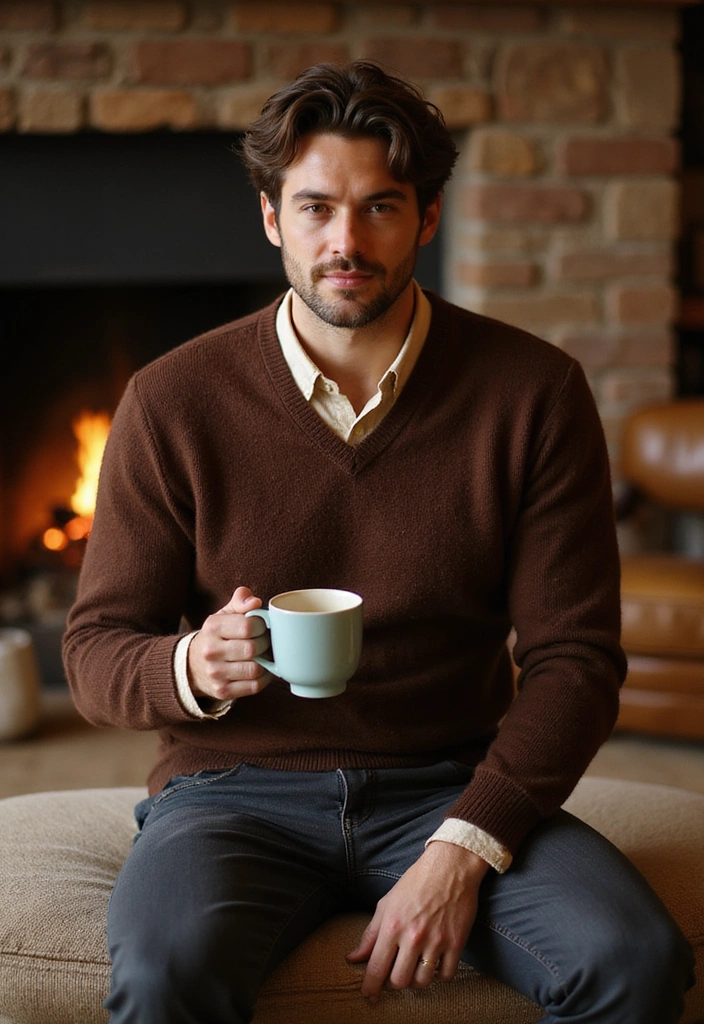 21 Best Color Combinations for Men's Clothing - 19. Chocolate Brown and Cream