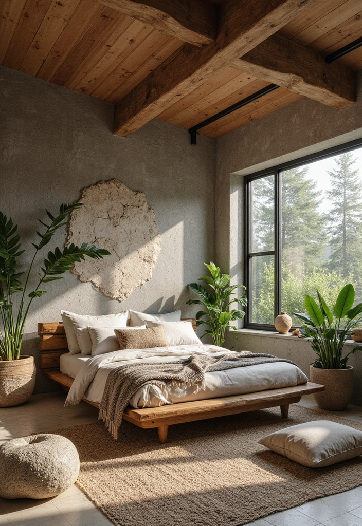 20 Unique Bedroom Design Ideas That Will Make You Fall in Love with Your Space! - 6. Nature-Inspired Design