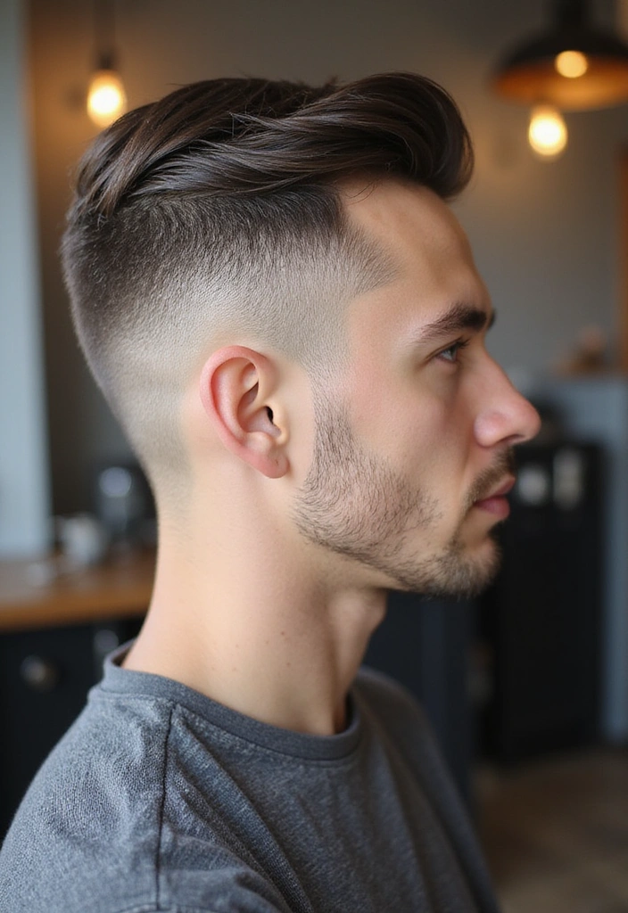 22 Slicked-Back Hairstyles For Men - 7. Low Fade Slick Back
