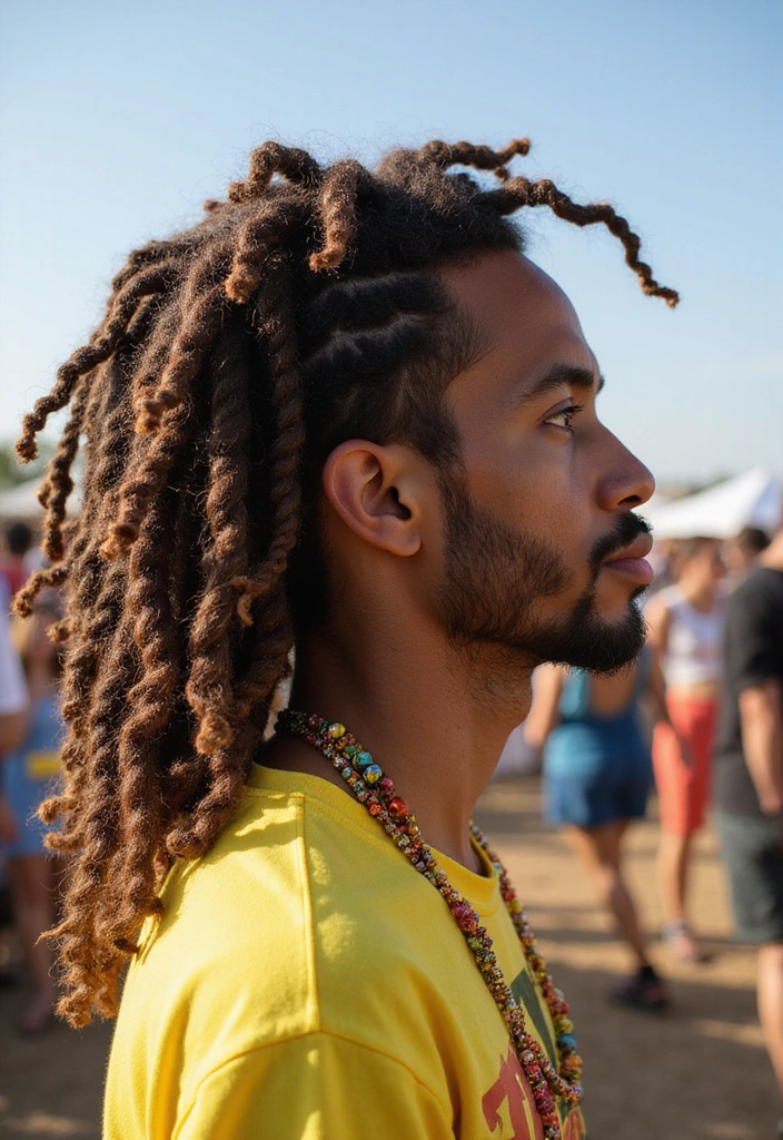21 Best Dreadlocks Styles for Men: Different Types of Dreads - 18. Dreadlocks with Twists and Curls