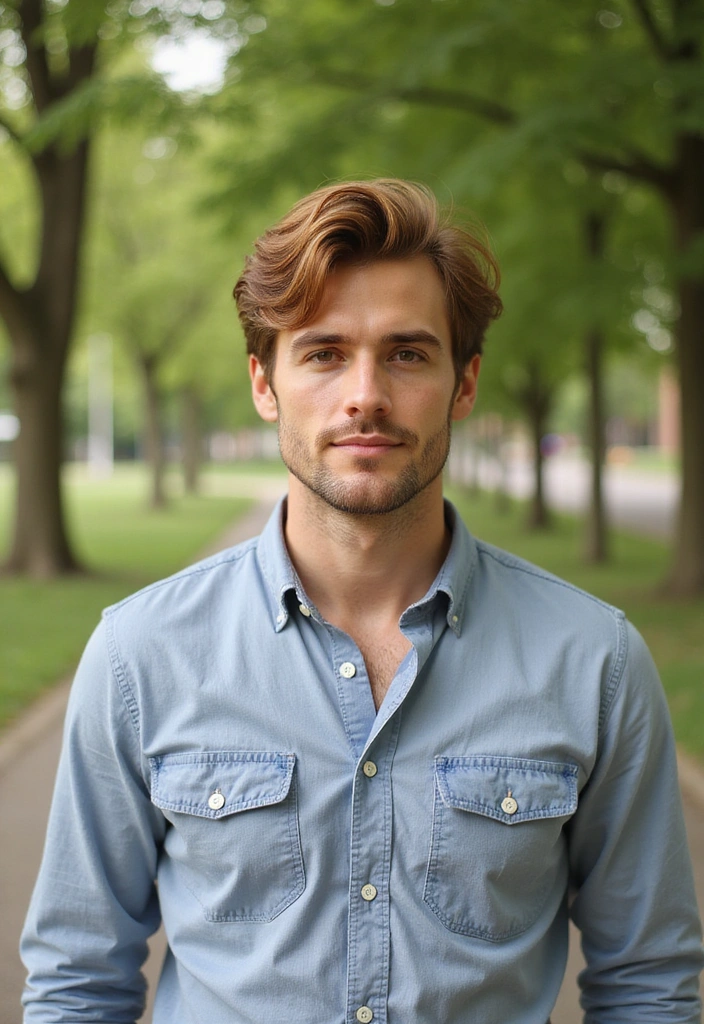 21 Hair Colors for Men to Look Stylish and Trendy Now - 5. Warm Chestnut