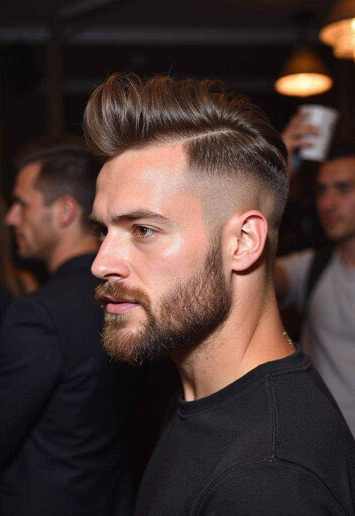 22 Slicked-Back Hairstyles For Men - 18. Slicked Back with a Quiff