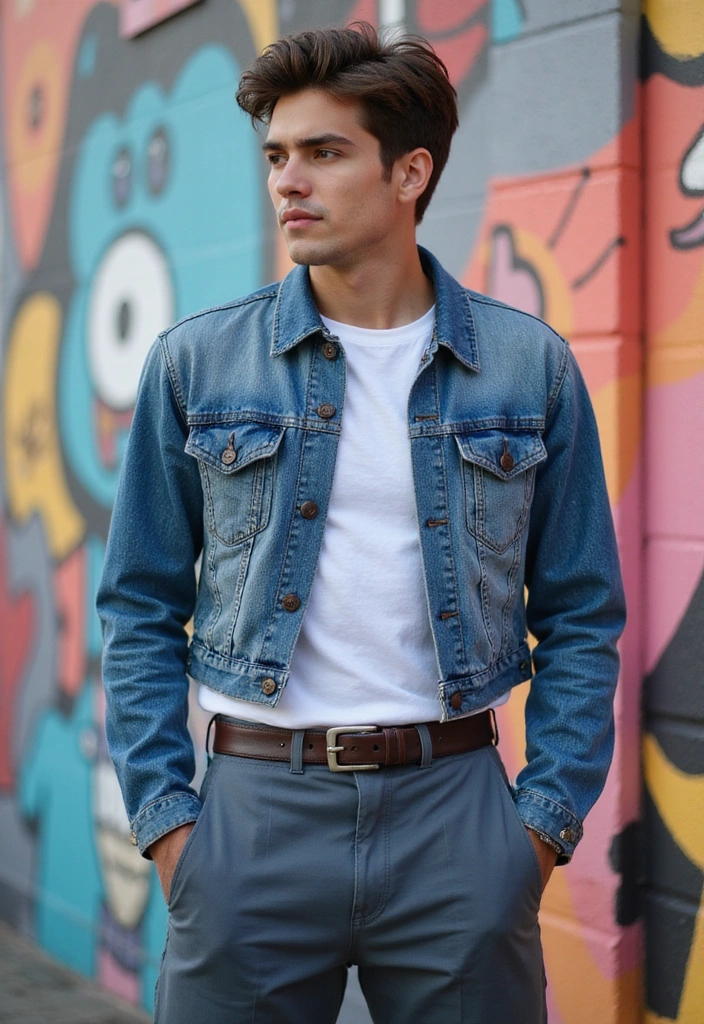 21 Denim Jackets for Men in 2025 That Are Making a Comeback! - 3. Cropped Denim Jackets