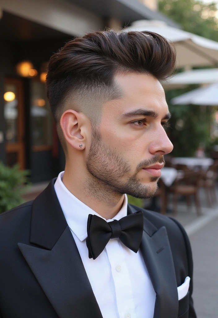 21 Skin Fade Haircuts for Men - 7. Pompadour with Skin Fade