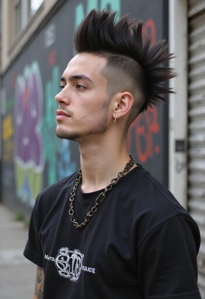 21 Skin Fade Haircuts for Men - 13. Mohawk Fade