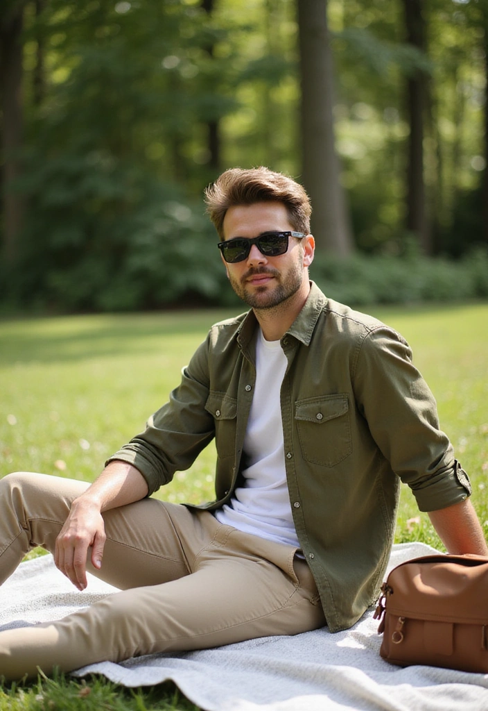 21 Best Color Combinations for Men's Clothing - 2. Olive Green and Beige