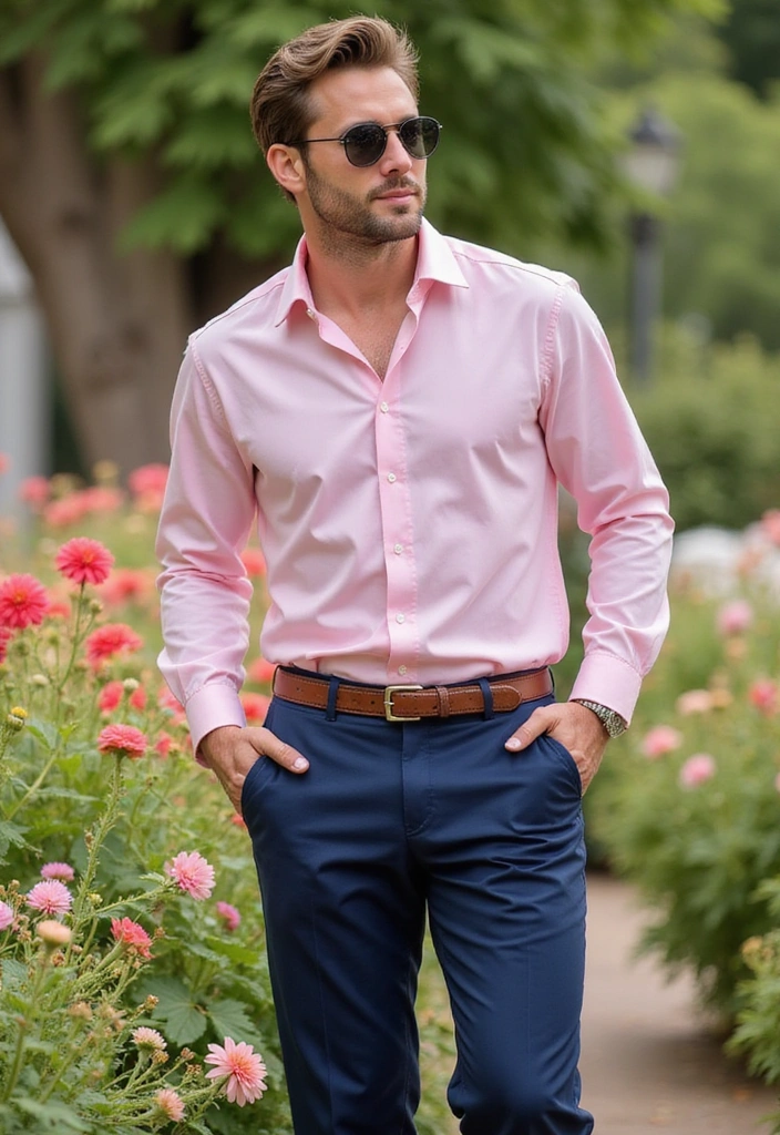 21 Best Color Combinations for Men's Clothing - 7. Pastel Pink and Navy