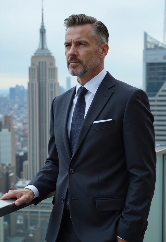 Top 21 Haircuts for Older Men: Style Tips You Can't Miss! - 13. The Slicked Back Style