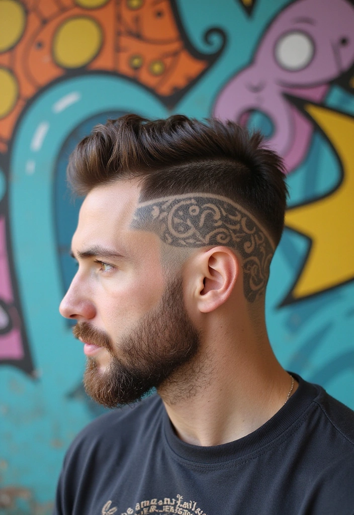 20 Best Crew Cut Haircuts for Men in 2025 - 9. Crew Cut with Shaved Designs