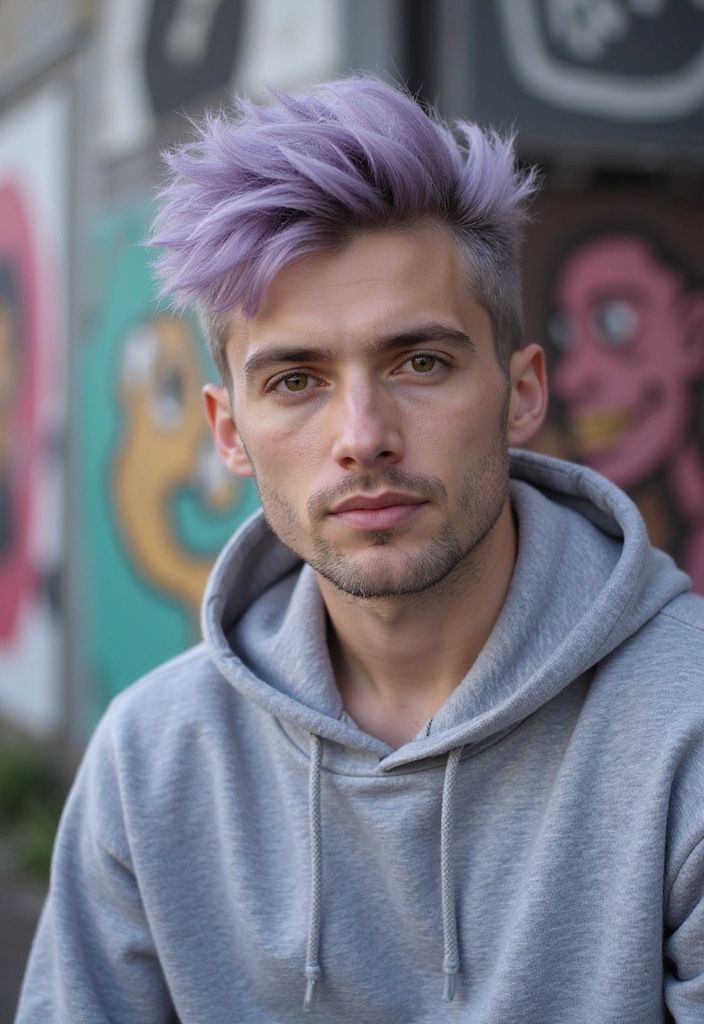 21 Hair Colors for Men to Look Stylish and Trendy Now - 9. Soft Lavender