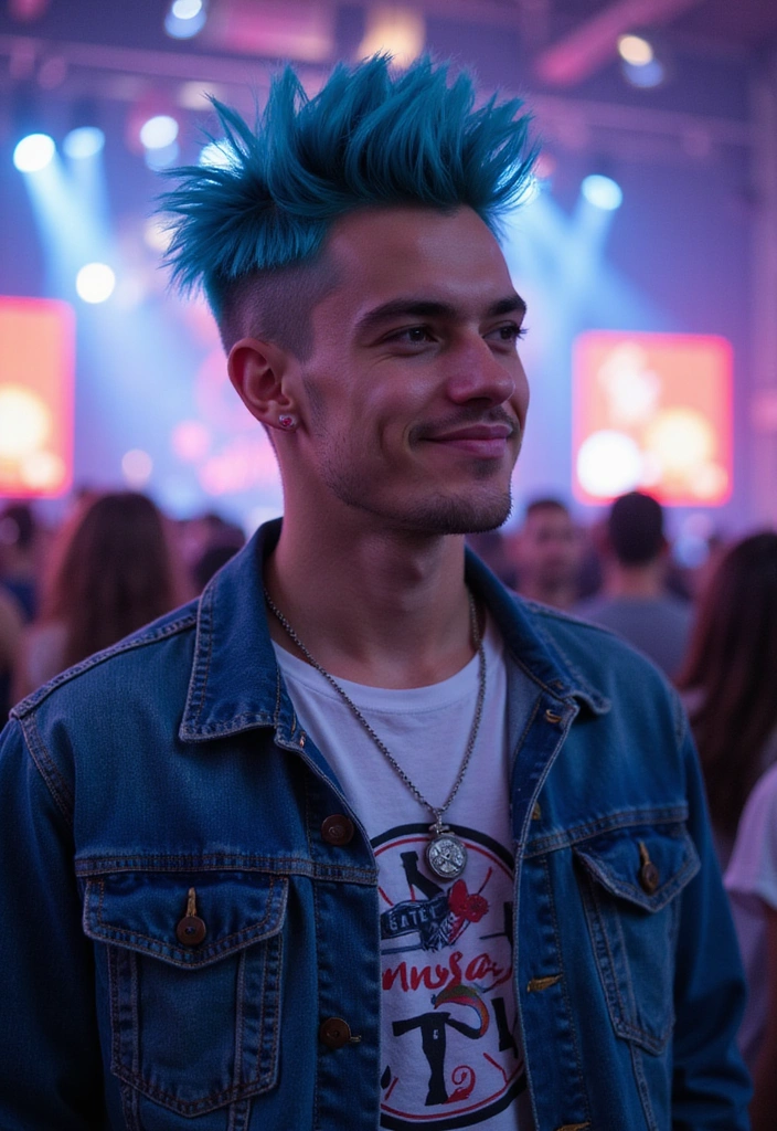 21 Hair Colors for Men to Look Stylish and Trendy Now - 4. Electric Blue