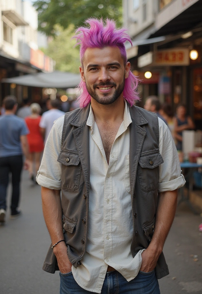 21 Proven Mullet Styles for Men - 10. The Bold Color Mullet