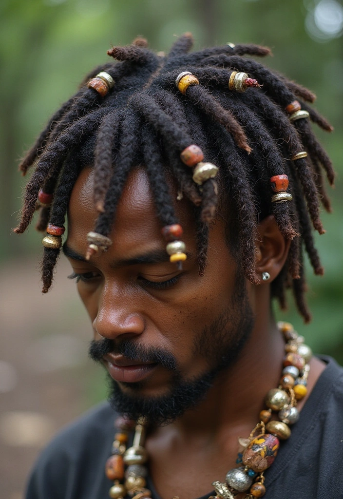 21 Best Dreadlocks Styles for Men: Different Types of Dreads - 12. Dreadlocks with Accessories