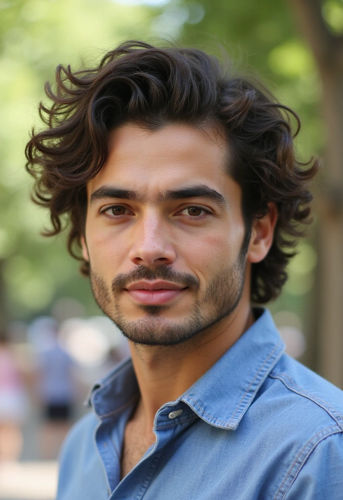 22 Slicked-Back Hairstyles For Men - 9. Curly Slick Back