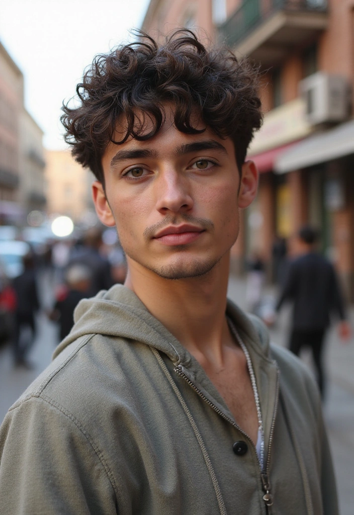 21 Skin Fade Haircuts for Men - 11. Curly Hair with Skin Fade