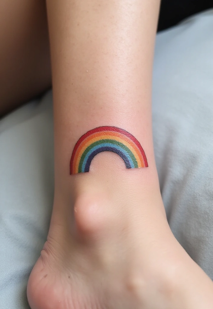 Best Rainbow Tattoo Ideas for Men and Their Meanings - 10. Minimalist Rainbow Lines