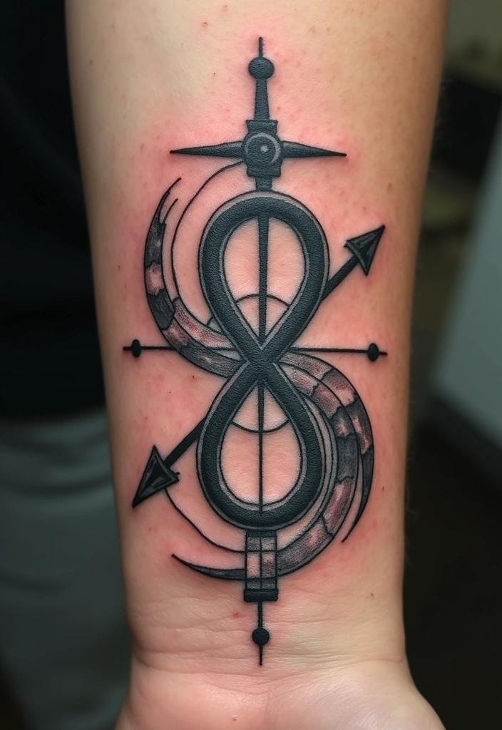 21 Unique Sniper Tattoo Ideas for Men and Their Powerful Meanings - 7. Infinity Sniper