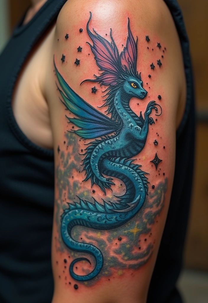 Top Color Tattoo Ideas for Dark Skin Tones - 14. Fantasy Realms