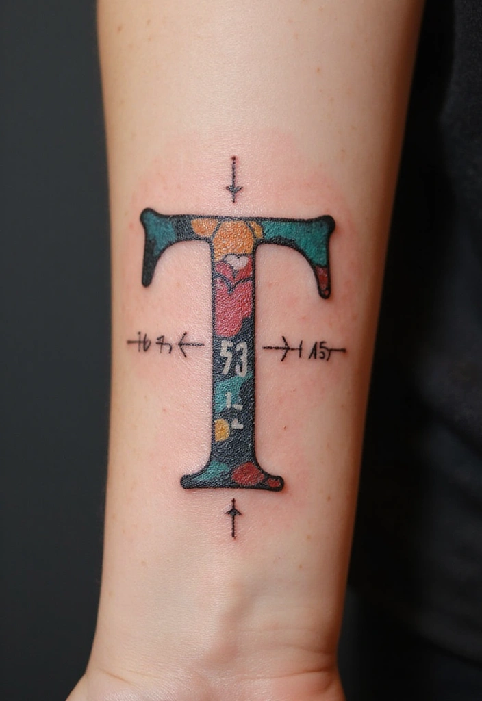 15 Creative Letter T Tattoo Designs And Ideas - 10. Personalized Designs