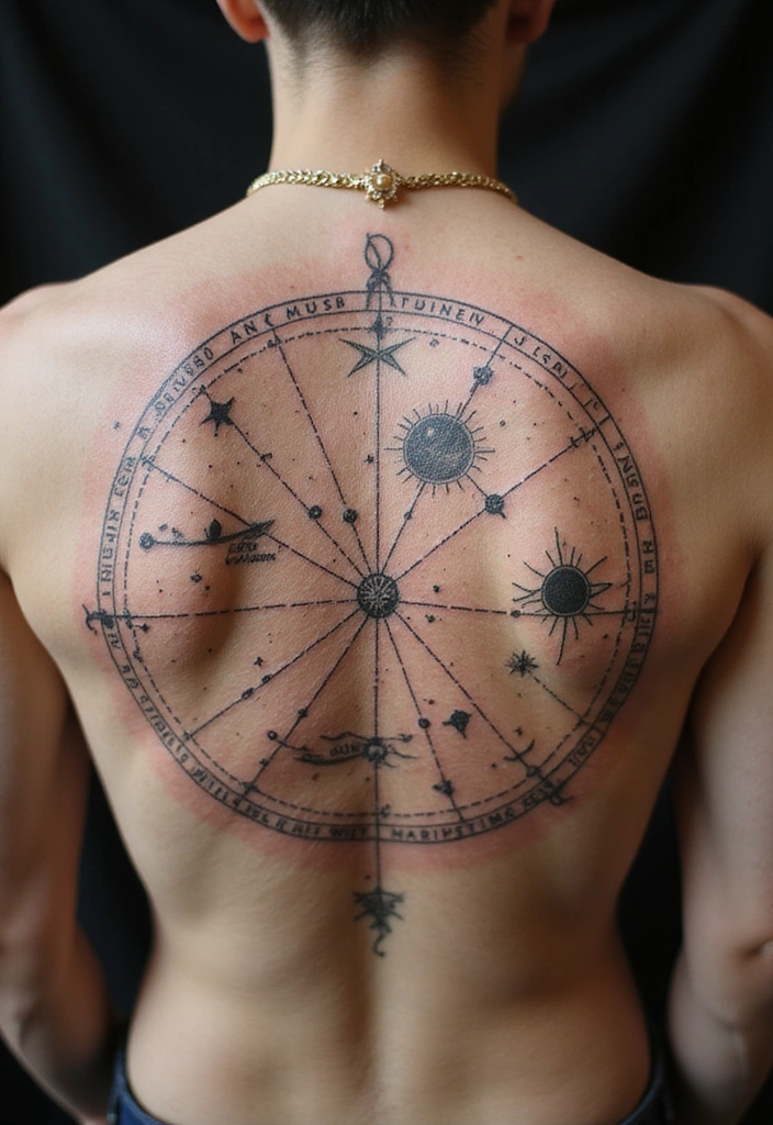 17 Universe Tattoo Design Ideas With Meaning - 11. Star Map