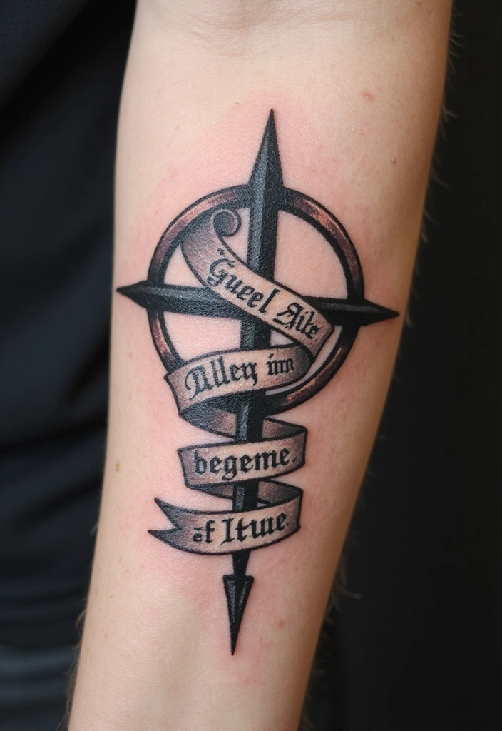 21 Unique Sniper Tattoo Ideas for Men and Their Powerful Meanings - 4. Crosshair with a Quote