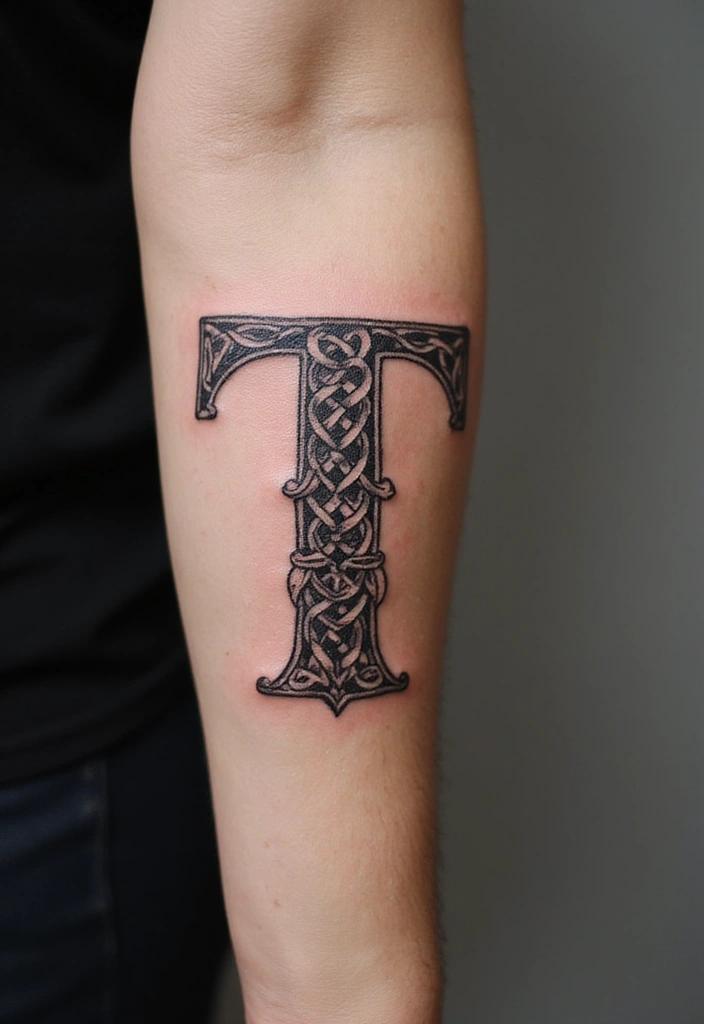 15 Creative Letter T Tattoo Designs And Ideas - 14. Cultural Symbols