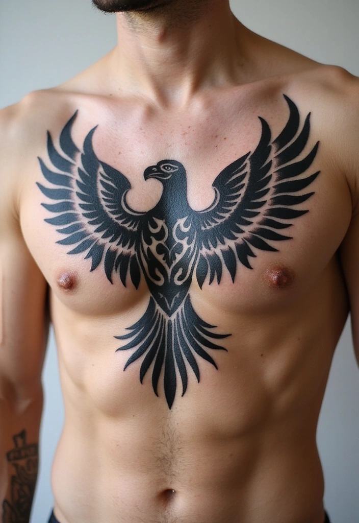 Best Eagle Tattoo Design Ideas for Men and Their Meaning - 2. Tribal Eagle Design