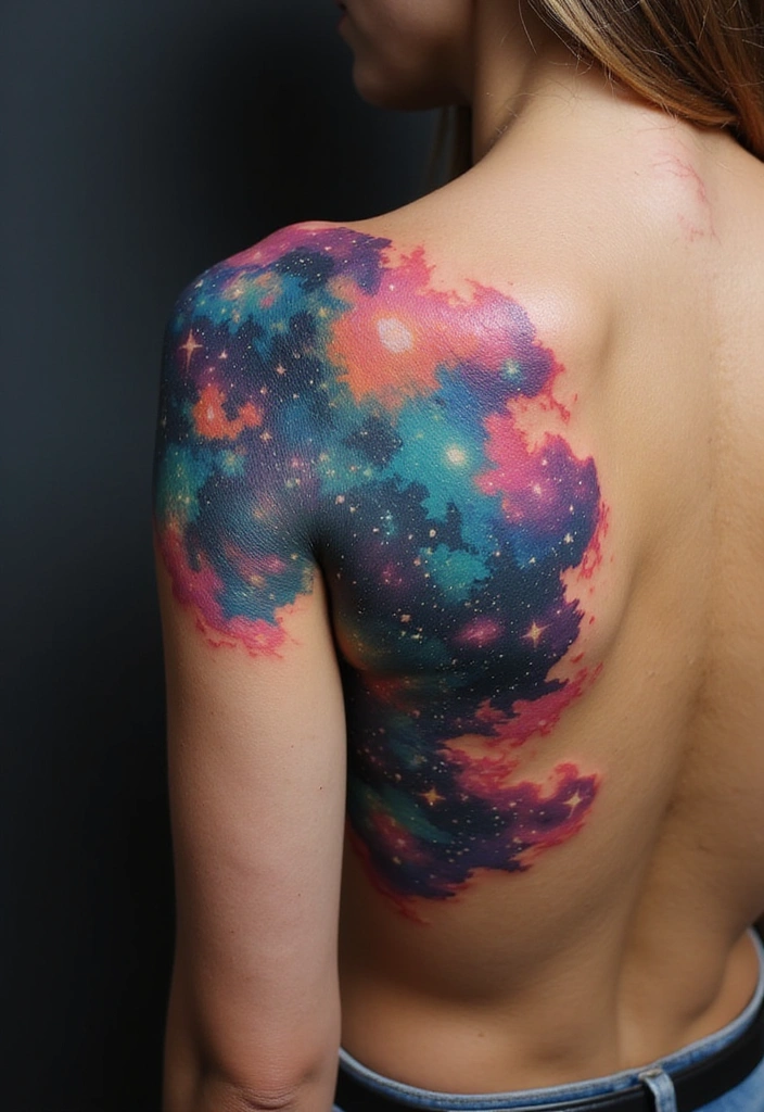 17 Universe Tattoo Design Ideas With Meaning - 13. Nebula