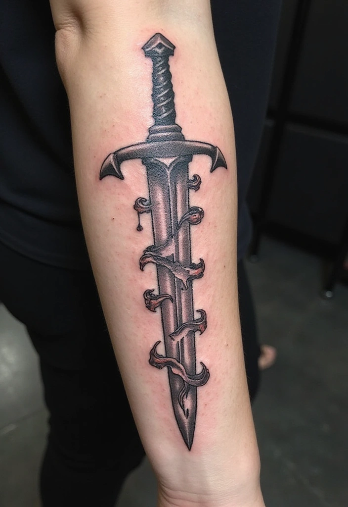 15 Creative Blade Tattoo Ideas, Designs, And Meanings - 15. Symbolic Blade Tattoo