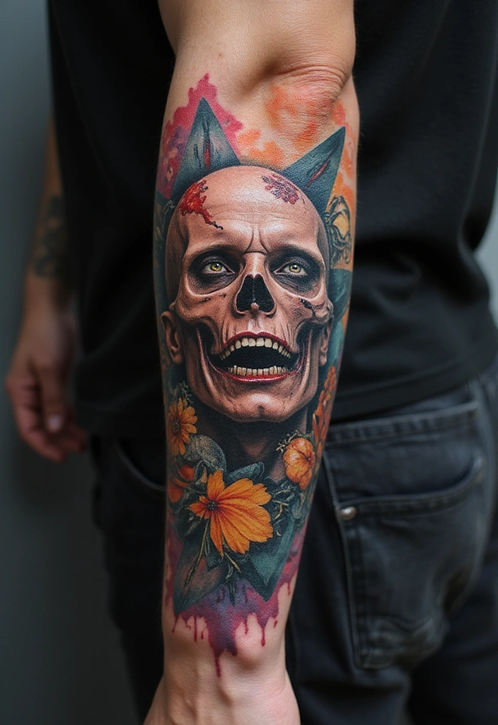 21 Eye-Catching Tattoo Styles for Men: Horror Themes Explored! - 6. Surreal Horror