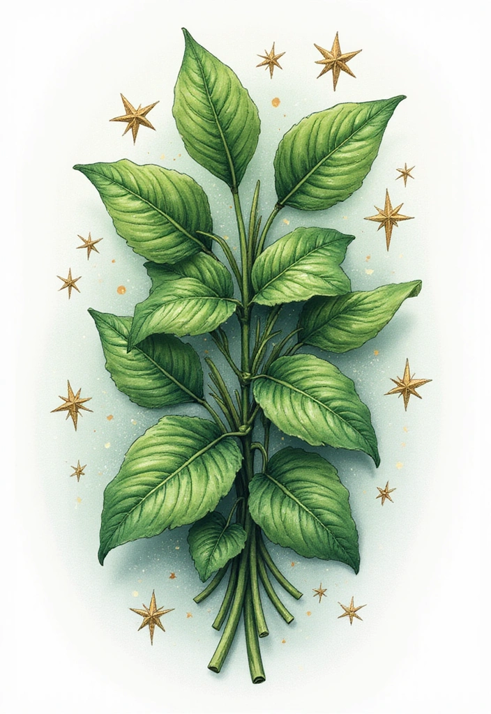 21 Best Pothos Tattoo Ideas With Meanings - 19. Pothos with Stars