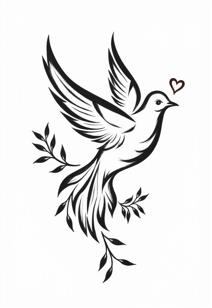 21 Eye-Catching Tribal Bird Tattoo Ideas With Meaning - 8. Calm Dove: Peace and Harmony