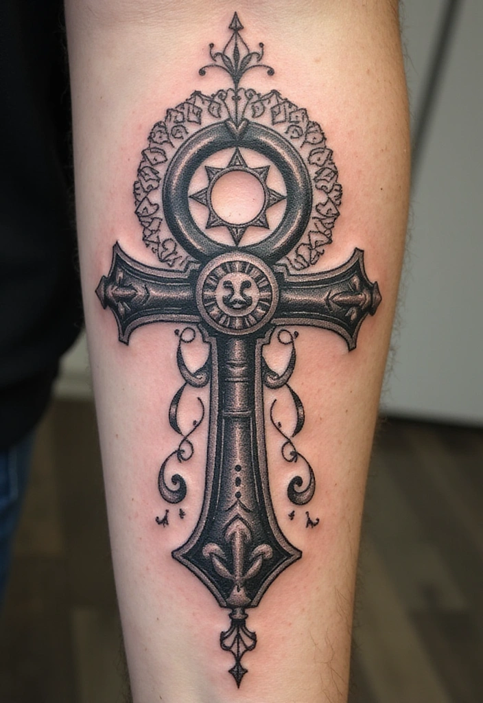15 Goth Tattoo Ideas Symbolizing Rebellion & Individuality - 4. The Ankh Symbol