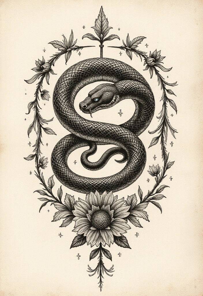 Snake Tattoos for Men and What They Symbolize - The Symbolism of the Ouroboros