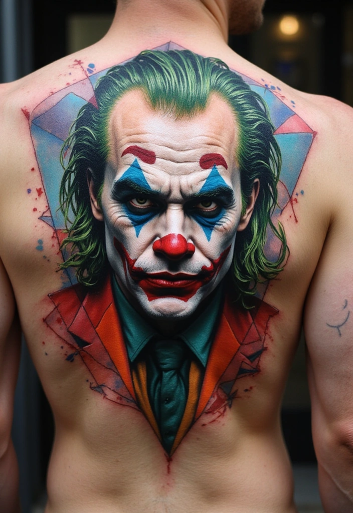 Best Joker Tattoo Ideas for Men and Their Meanings - 5. Abstract Joker Art
