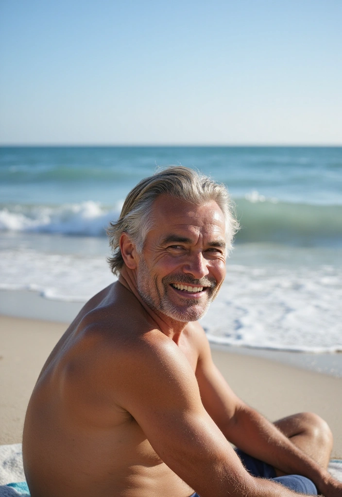 21 Beach Hairstyles For Older Men - 17. The Side-Swept Style