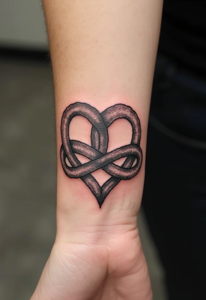 20 Beautiful Love Tattoo Designs That Speak to the Heart - 14. Love Knot