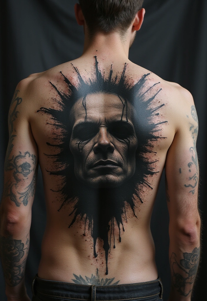 21 Eye-Catching Tattoo Styles for Men: Horror Themes Explored! - 10. Abstract Horror