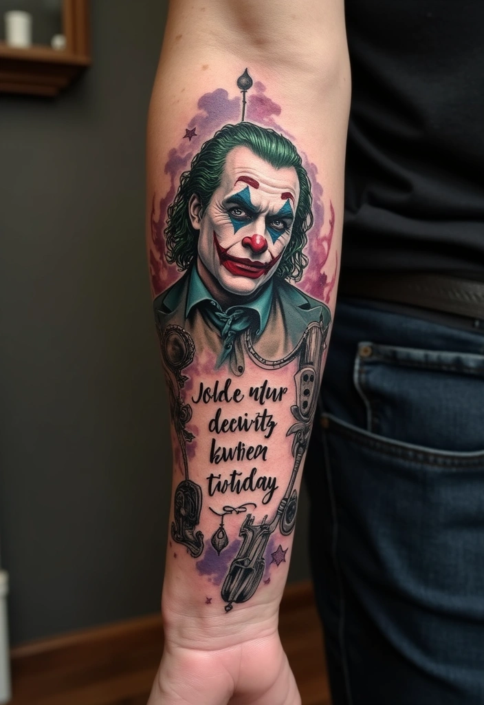 Best Joker Tattoo Ideas for Men and Their Meanings - 4. Joker Quote Tattoos