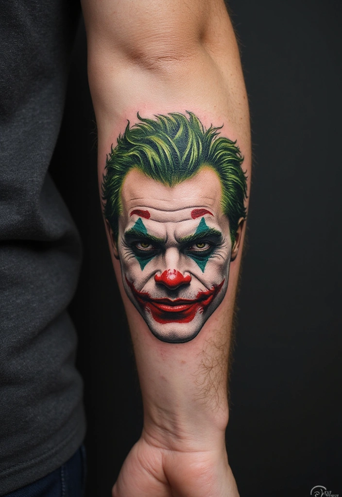 Best Joker Tattoo Ideas for Men and Their Meanings - 8. The Joker with a Smile