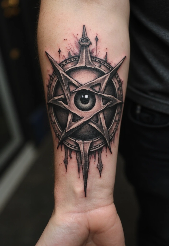 21 Eye-Catching Tattoo Styles for Men: Horror Themes Explored! - 12. Horror Symbols