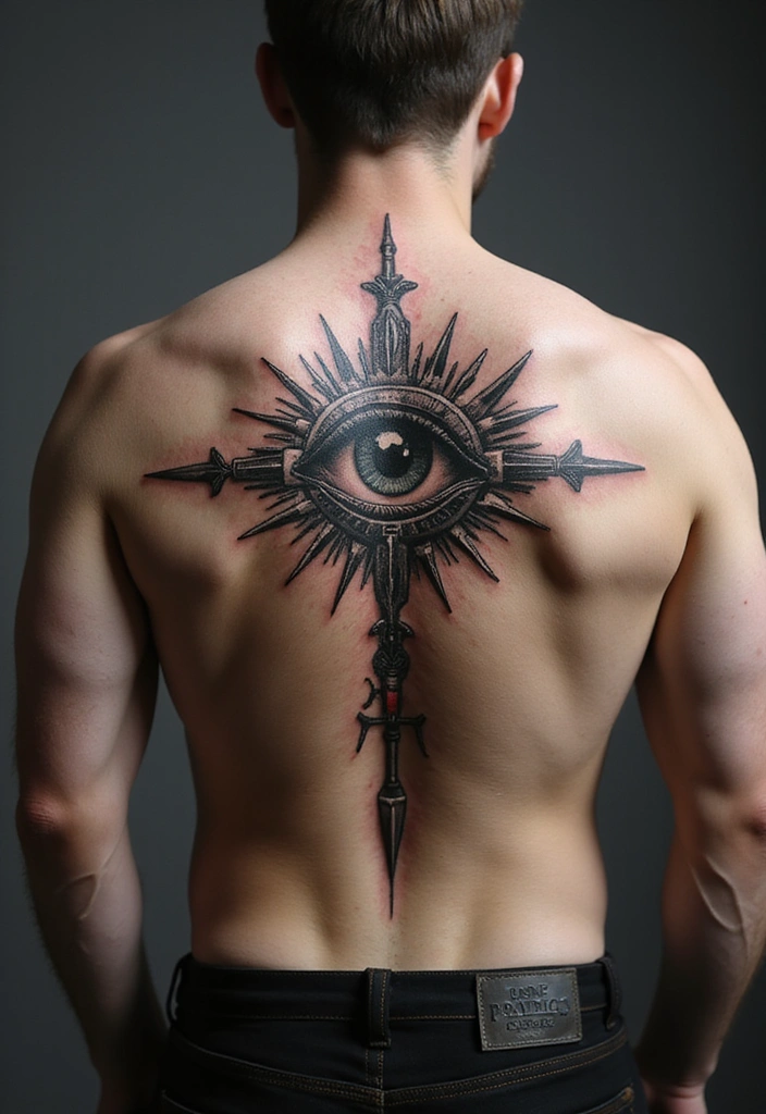 21 Unique Sniper Tattoo Ideas for Men and Their Powerful Meanings - 16. Sniper's Eye of Providence