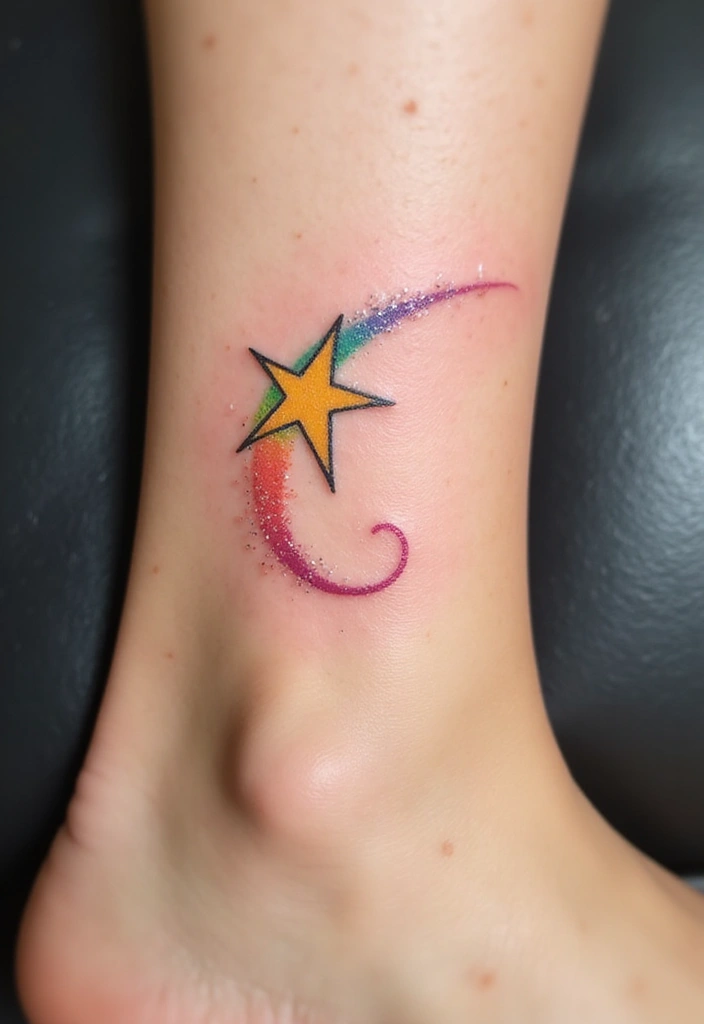 17 Universe Tattoo Design Ideas With Meaning - 8. Shooting Star